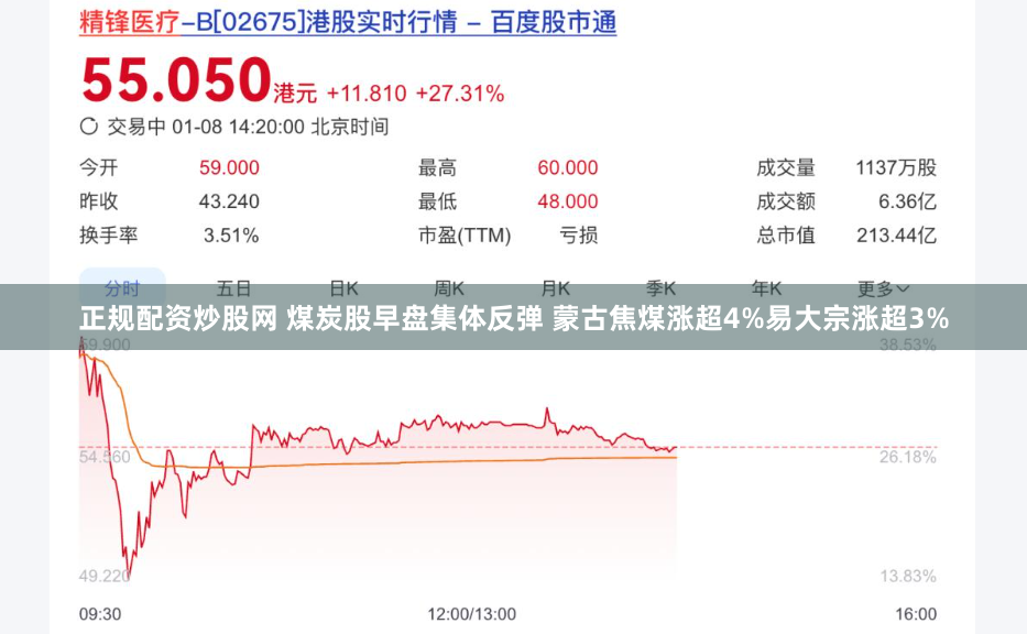 正规配资炒股网 煤炭股早盘集体反弹 蒙古焦煤涨超4%易大宗涨超3%